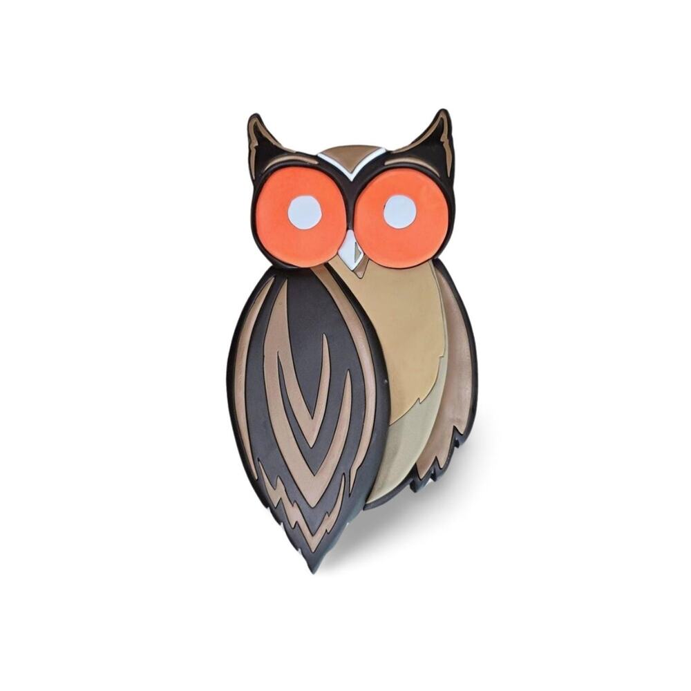 12" Hoters Owl Wood Art 3D wall hanger